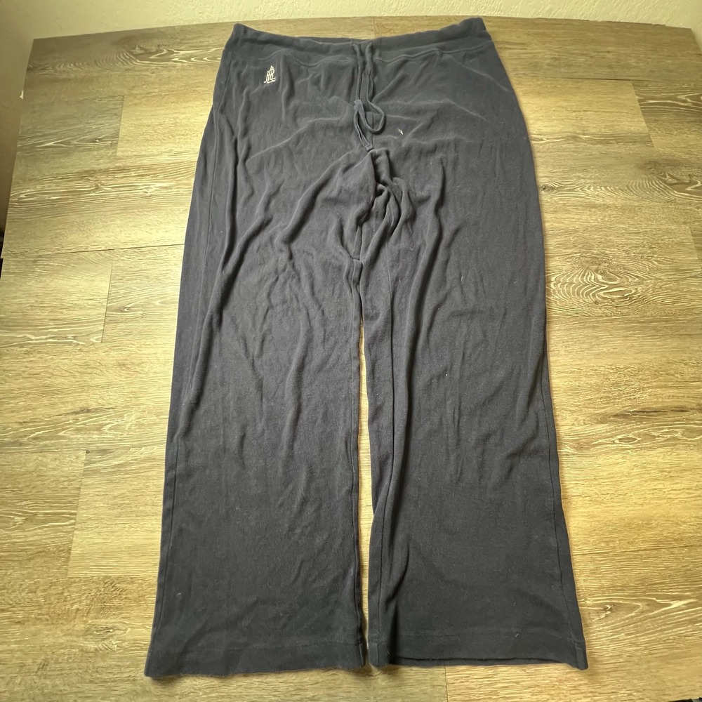 Lauren Ralph Lauren Pajama Pants Womens XL Navy Blue Wide Leg Lounge Sleepwear